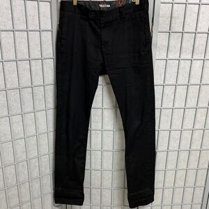 Tristan Black Slim Casual Trousers, Slim, Regular Waist, Narrow Leg